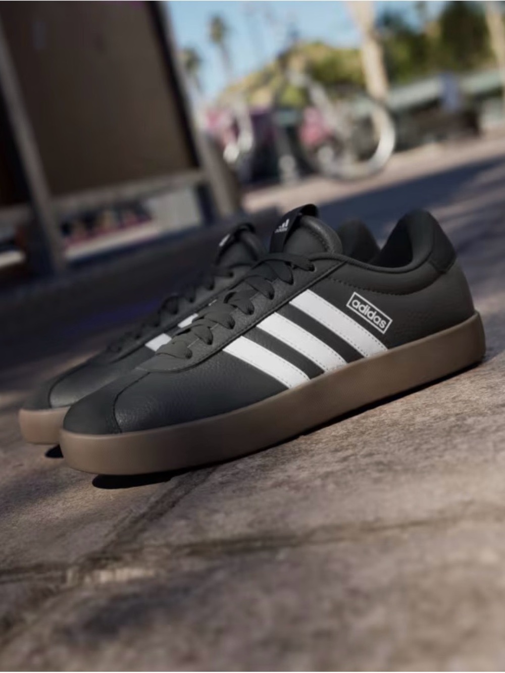 adidas VL Court 3.0 Low Shoes - Black / Brown Gum (Women's) - Brand New 9.5 - Picture 7 of 10